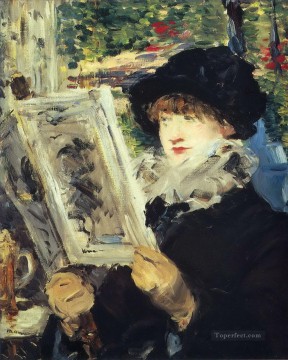  leyendo Pintura - Mujer leyendo a Eduard Manet